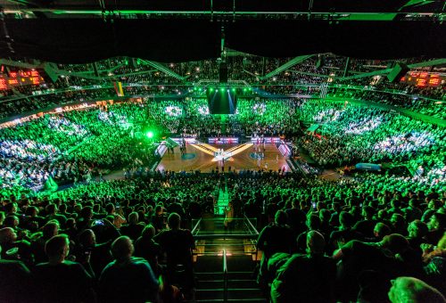 New hoops and LED screens installed, as Zalgirio Arena receives face lift