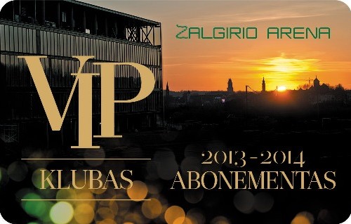 „Žalgirio“ arenos VIP klubo 2013-2014 m. abonementams suteikiami privalumai